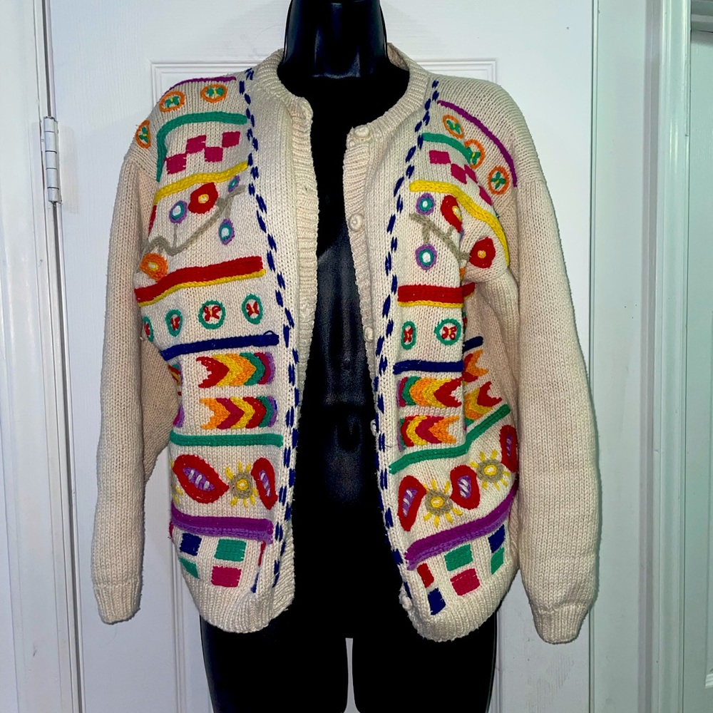 ❗️3 for $21❗️Vintage embroidered sweater